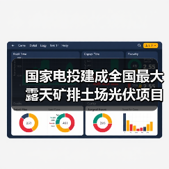 国家电投建成全国最大露天矿排土场光伏项目（图1）