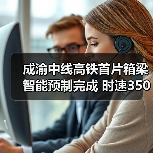 成渝中线高铁首片箱梁智能预制完成 时速350公里建设提速（图2）