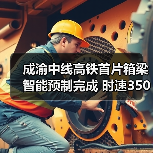 成渝中线高铁首片箱梁预制完成，智能建造如