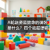 A轮融资最致命的误区是什么？四个底层逻辑帮你避开80%的坑 - 
