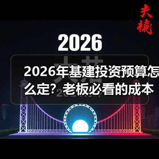 2026年基建投资预算怎么定？老板必看的