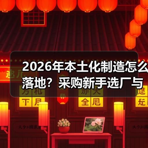 2026年本土化制造怎么落地？采购新手选
