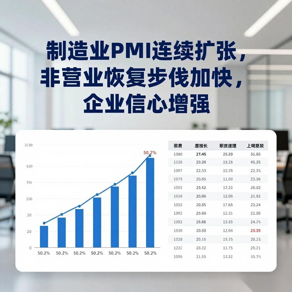制造业PMI连续扩张，非制造业恢复步伐加快，企业信心增强